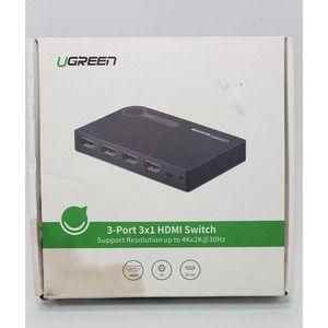 Ugreen 3-Port 3x1 HDMI Switch New with USB cable for power and remote